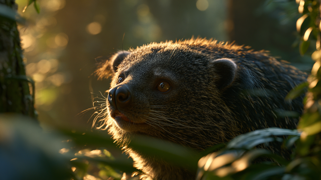 かわいいビントロングさんの様子