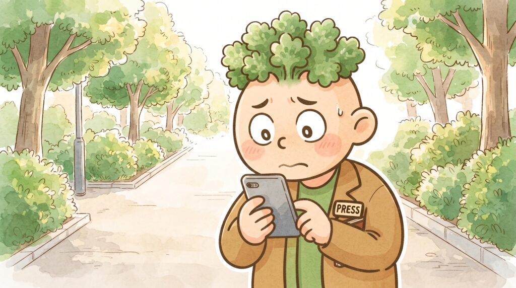 警察に連絡するか迷うパセリの様子