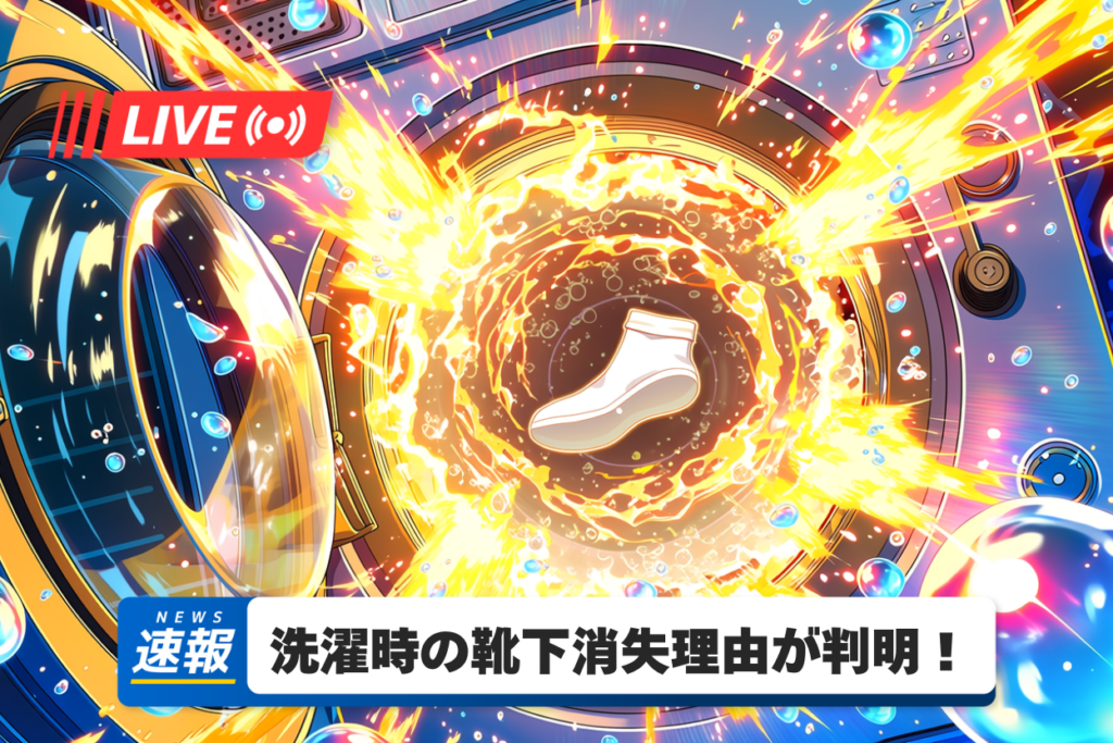 【速報！】靴下が片方だけ消える理由が判明『靴下紛失レポート』No.1のアイキャッチ画像